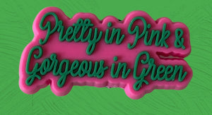 Pretty in Pink, Gorgeous in Green Croc Pin